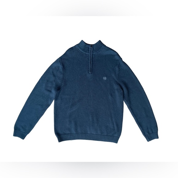 Chaps: 100% Cotton Blue Sweater - Picture 8 of 16